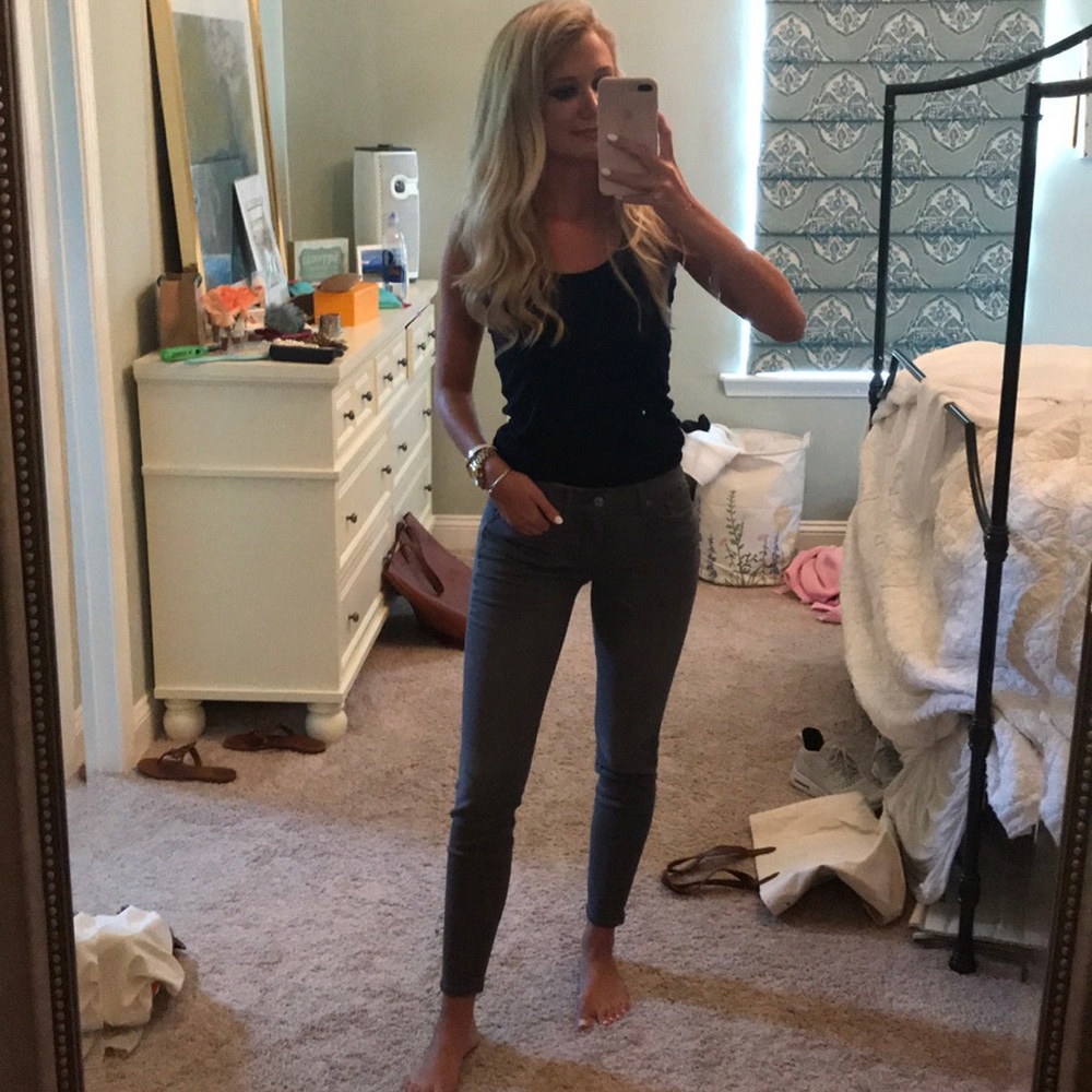 J. Crew GREY Toothpick Skinny Jeans